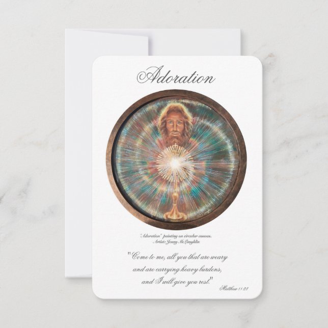 Adoration, Act of Spiritual Communion, Prayer Card (Front)