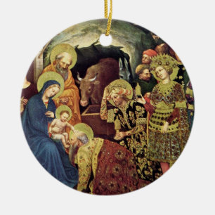 Adoration of  Magi (c1370-1427) Magi in Adoration Ceramic Tree Decoration