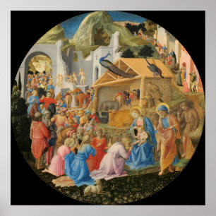 Adoration of Magi, Filippino Lippi Fine Art Poster