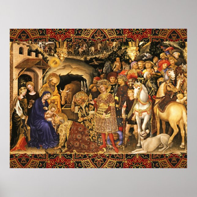 ADORATION OF MAGI  Gentile Da Fabriano, Christmas Poster (Front)