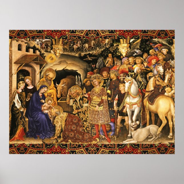 ADORATION OF MAGI  Gentile Da Fabriano, Christmas Poster (Front)