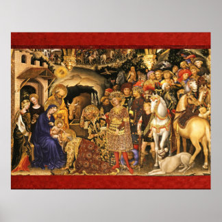 ADORATION OF MAGI Gentile Da Fabriano, Christmas Poster