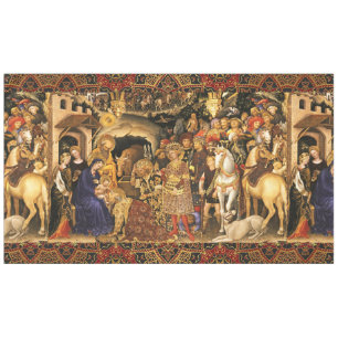 ADORATION OF MAGI  Gentile Da Fabriano, Nativity Tablecloth