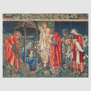 ADORATION OF MAGI Morris,Burne-Jones Christmas Tissue Paper