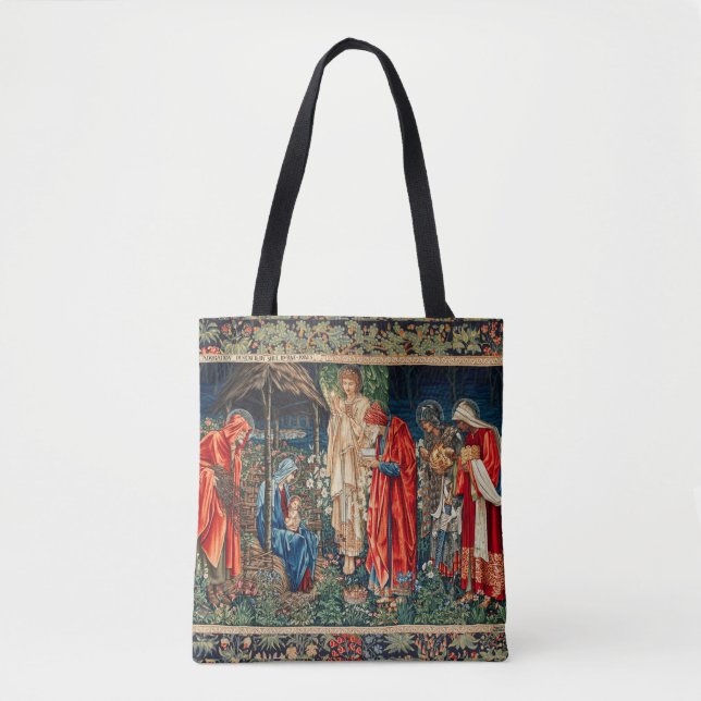 ADORATION OF MAGI Morris,Burne-Jones Christmas  Tote Bag (Front)