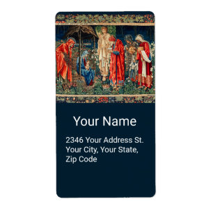 ADORATION OF MAGI Morris,Burne-Jones   Label