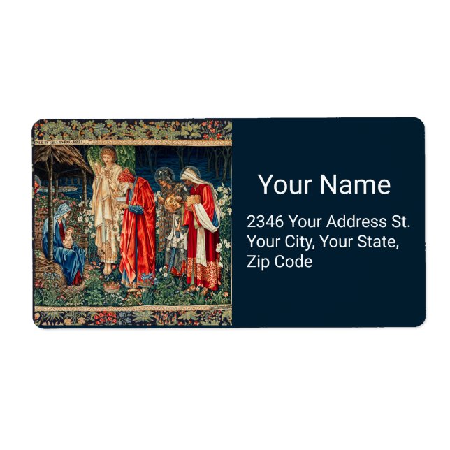 ADORATION OF MAGI Morris,Burne-Jones   Label (Front)