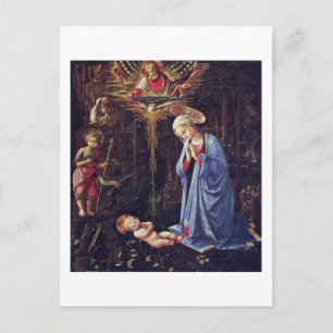 Adoration Of The Child And St. Bernard Postcard
