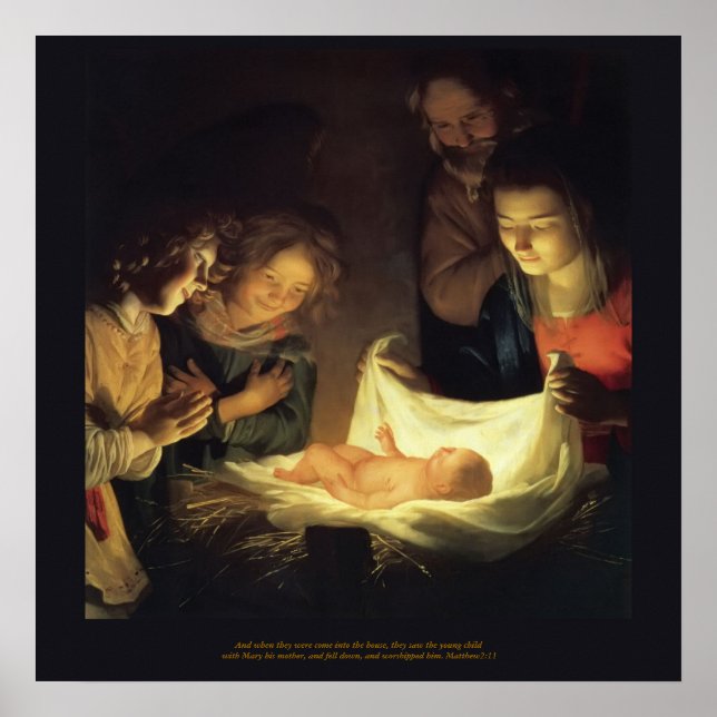 Adoration of the Child - Honthorst c1622 Poster (Front)