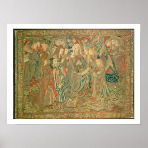 Adoration of the Christ child (Tapestry) Poster