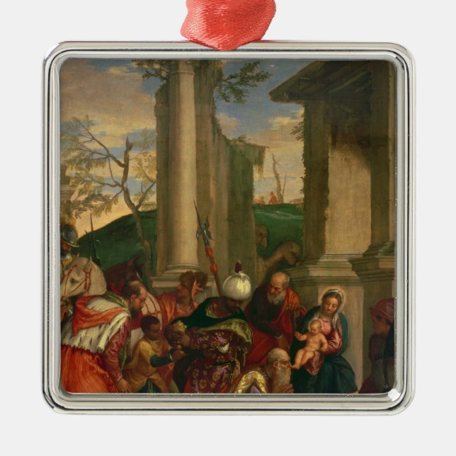 Adoration of the Kings Metal Tree Decoration (Front)