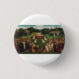 Adoration of the Lamb by Jan van Eyck 3 Cm Round Badge