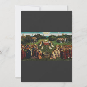 Adoration of the Lamb by Jan van Eyck Holiday Card