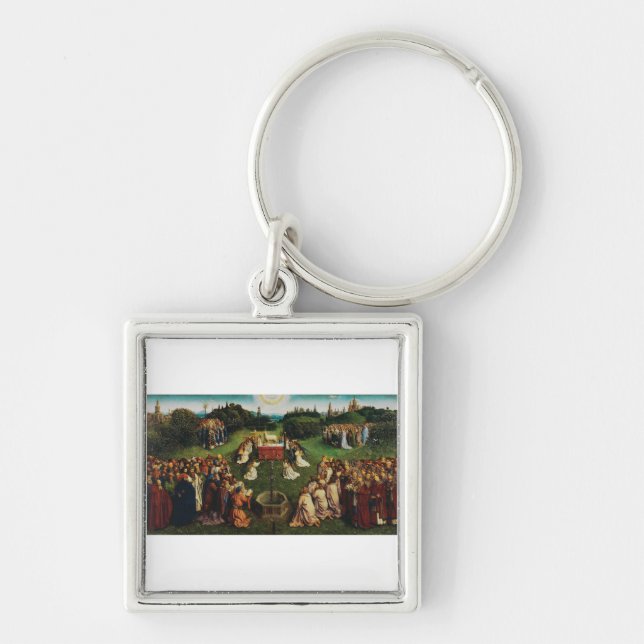 Adoration of the Lamb by Jan van Eyck Key Ring (Front)
