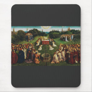 Adoration of the Lamb by Jan van Eyck Mouse Pad