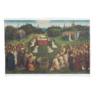 Adoration of the Lamb by Jan van Eyck Pillowcase