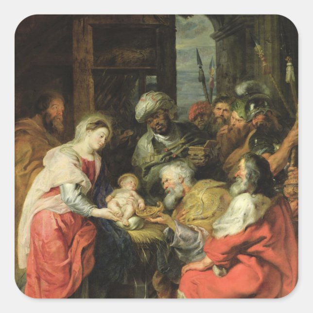 Adoration of the Magi, 1626-29 Square Sticker (Front)