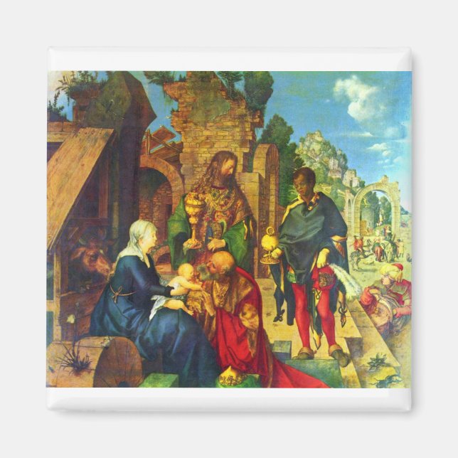 Adoration of the Magi - Albrecht Durer - c1504 Magnet (Front)