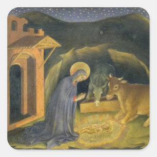 Adoration of the Magi Altarpiece; left hand predel Square Sticker