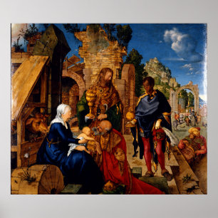 Adoration of the Magi by Albrecht Durer Poster