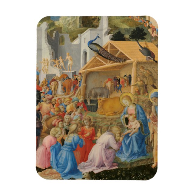 Adoration of the Magi by Fra Angelico and Filippo  Magnet (Vertical)