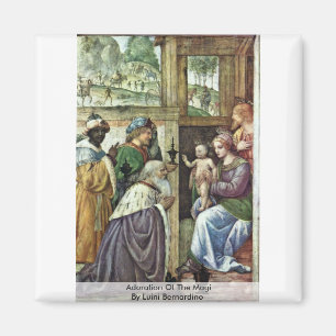 Adoration Of The Magi By Luini Bernardino Magnet