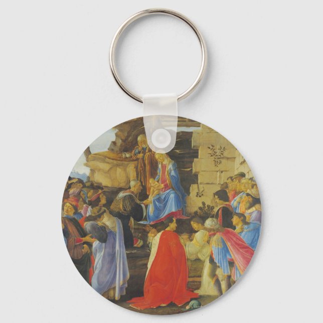 Adoration of the Magi by Sandro Botticelli 1475 Key Ring (Front)