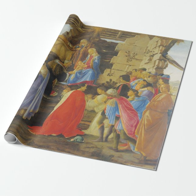 Adoration of the Magi by Sandro Botticelli 1475 Wrapping Paper (Unrolled)