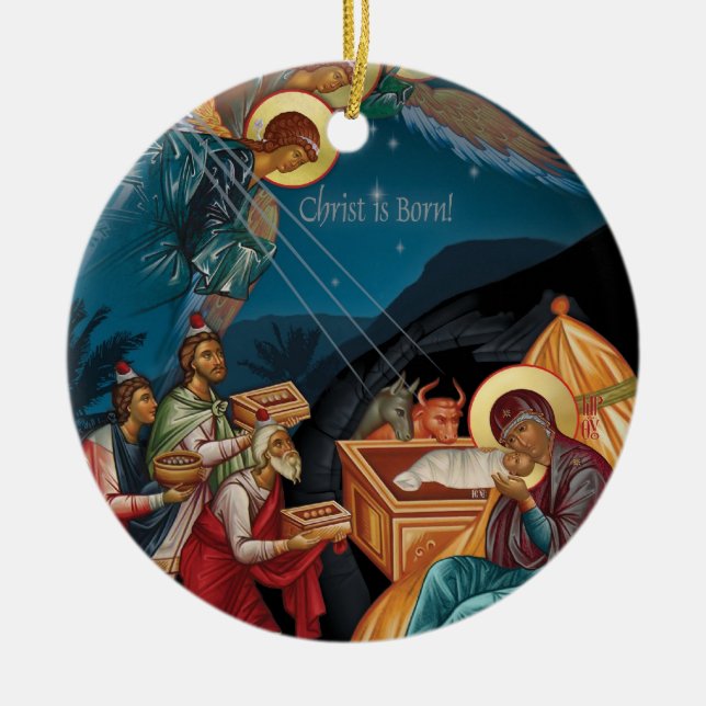 Adoration of the Magi Christmas Ornament (Front)