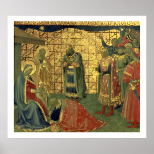 Adoration of the Magi, detail from a predella pane Poster