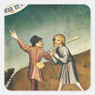 Adoration of the Magi, detail of the Square Sticker