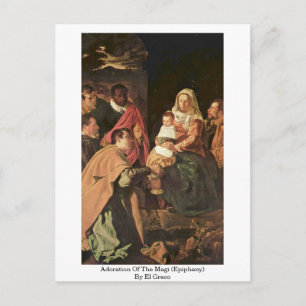 Adoration Of The Magi (Epiphany) By El Greco Postcard