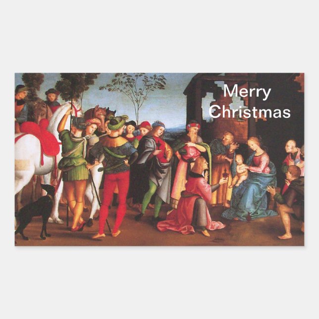 ADORATION OF THE MAGI RECTANGULAR STICKER (Front)