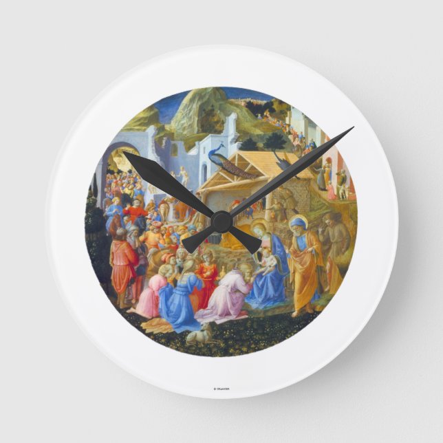 ADORATION OF THE MAGI ROUND CLOCK (Front)