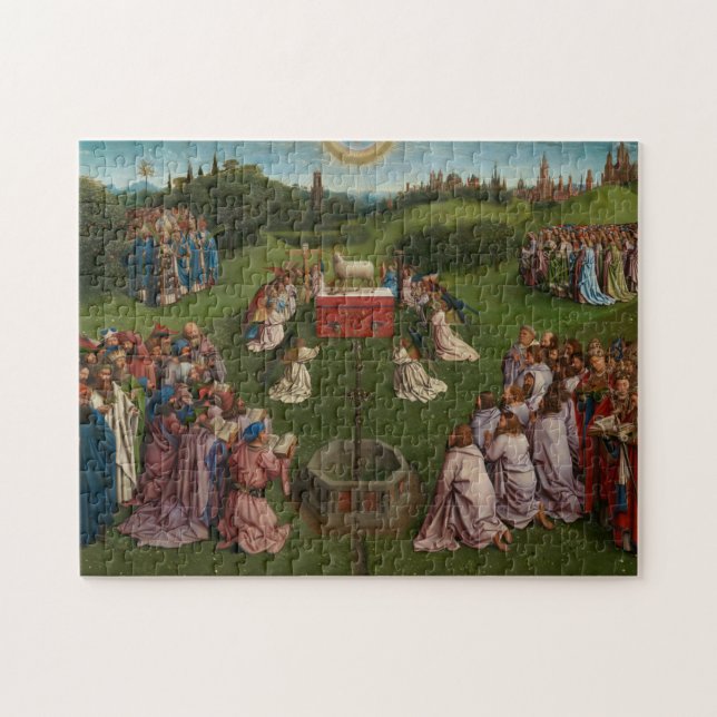 Adoration of the Mystic Lamb, The Ghent Altarpiece Jigsaw Puzzle (Horizontal)