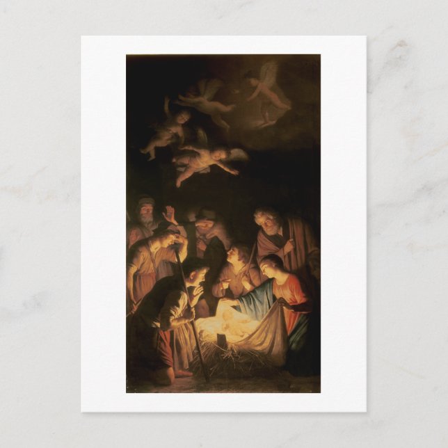 Adoration of the Shepherds, 1617 (oil on canvas) Postcard (Front)