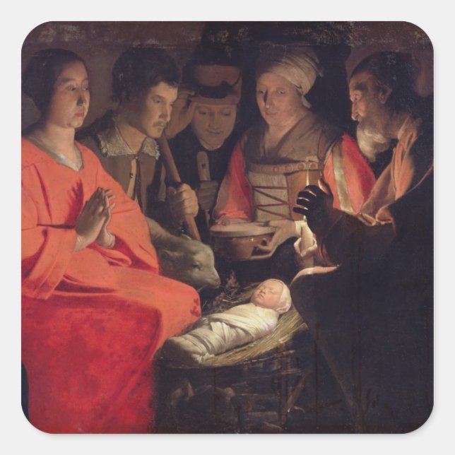 Adoration of the Shepherds 2 Square Sticker (Front)