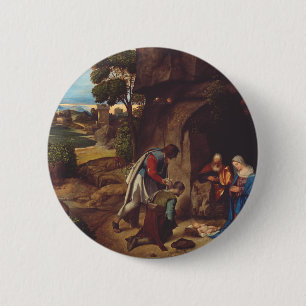 Adoration of the Shepherds by Giorgione 6 Cm Round Badge