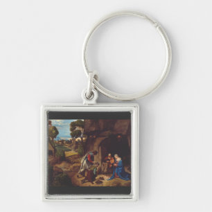Adoration of the Shepherds by Giorgione Key Ring