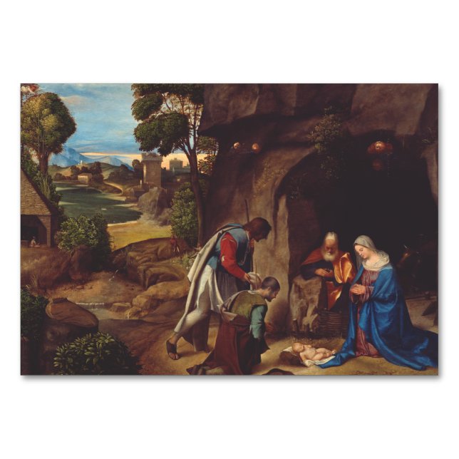 Adoration of the Shepherds by Giorgione Table Number (Front)