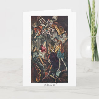 Adoration Of The Shepherds By Greco El Card