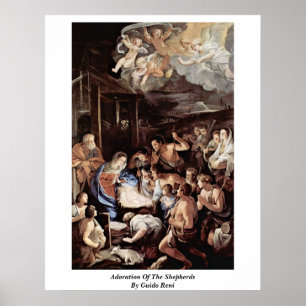 Adoration Of The Shepherds By Guido Reni Poster
