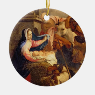 Adoration of the Shepherds Ceramic Tree Decoration