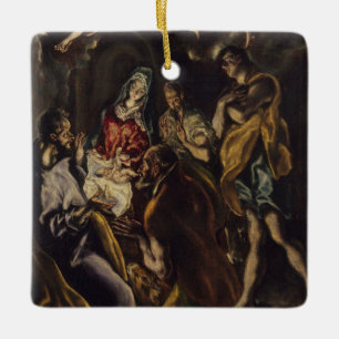 Adoration of the Shepherds Ceramic Tree Decoration
