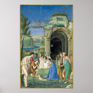 Adoration of the Shepherds, circa 1500 Poster