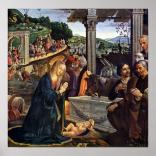 Adoration of the Shepherds - Domencio Ghirlandaio Poster