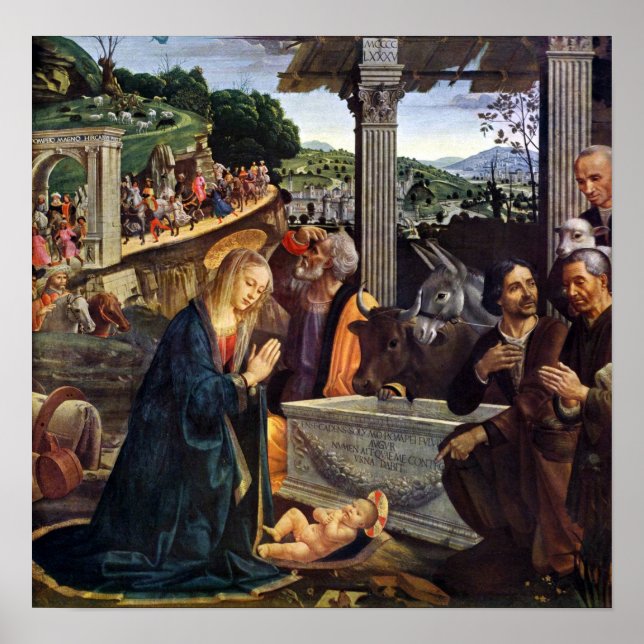 Adoration of the Shepherds - Domencio Ghirlandaio Poster (Front)