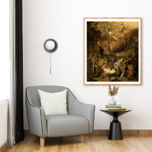 Adoration of the Shepherds Fine Art Christmas Poster