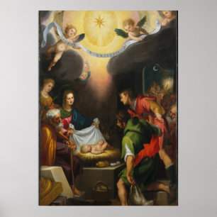 Adoration of the Shepherds - Ludvica Cigoli Poster