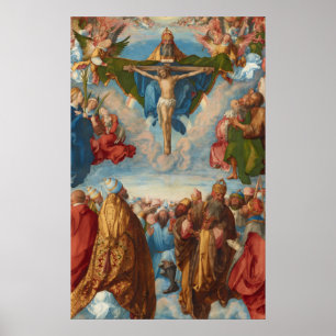 Adoration of the Trinity, detail by Albrecht Durer Poster